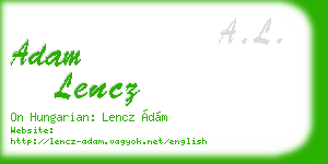 adam lencz business card